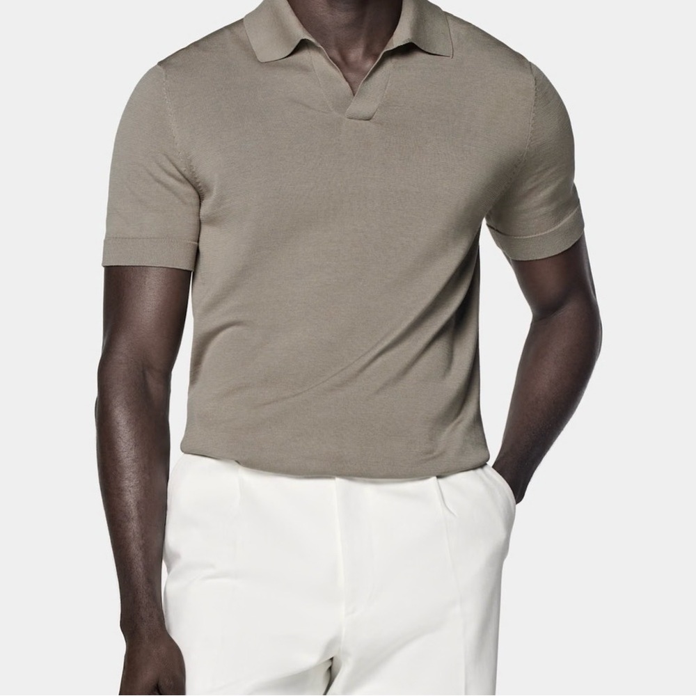 Suitsupply Men's Gray Polo Shirt